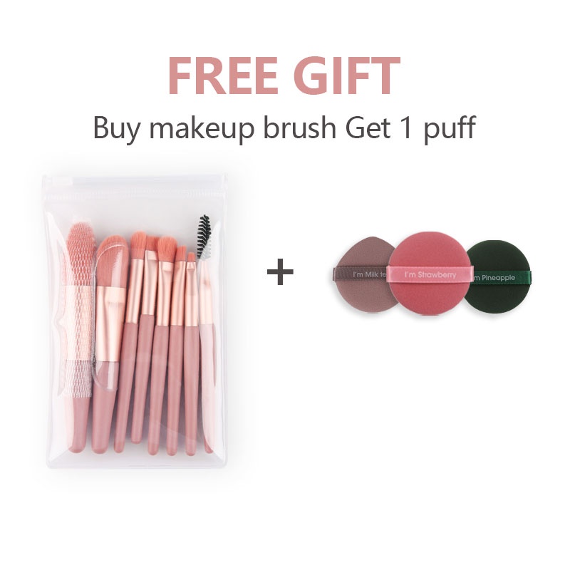 Set 8 Cọ Trang Điểm Lông Mềm Tay Cầm Bằng Gỗ