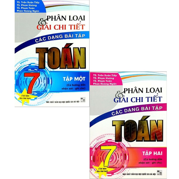 Sách - Combo Phân loại và giải chi tiết các dạng bài tập Toán 7 (tập 1 + 2)