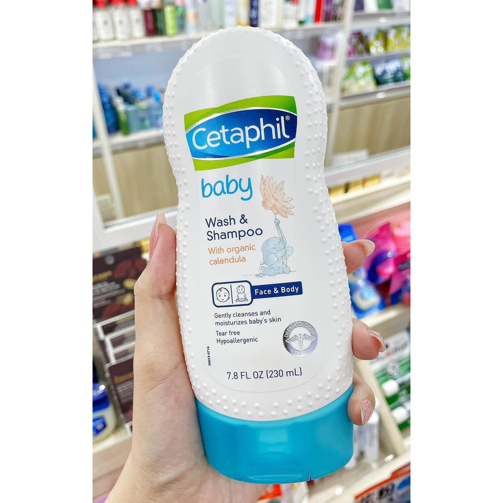 Sữa tắm gội 2 trong Cetaphil BaBy Gentle Wash and shampoo