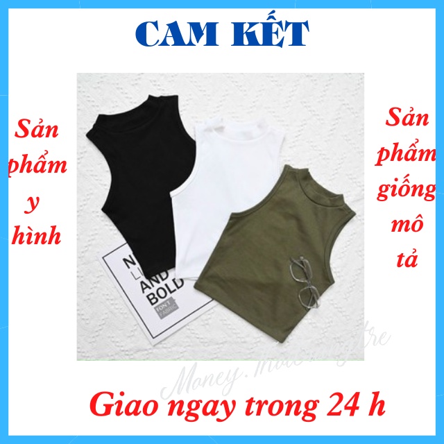 Áo Thun Croptop 3 Lỗ Nữ Kiểu Cổ Lọ Ôm Body Sát Nách Tập Gym Dáng Ôm, Áo Thun Gân Nữ Ngắn Crop Top Crt 3 Lỗ Ôm Eo Giá Rẻ