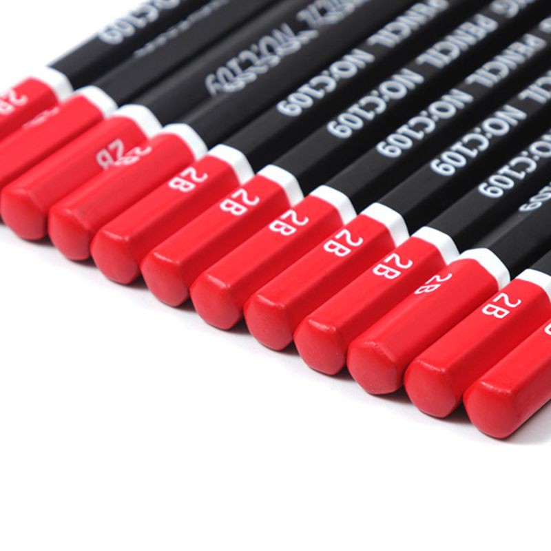 Hộp 12 Bút Chì Graphite 2h Hb 2b 3b 3h 4b 5b 6b 8b 10b