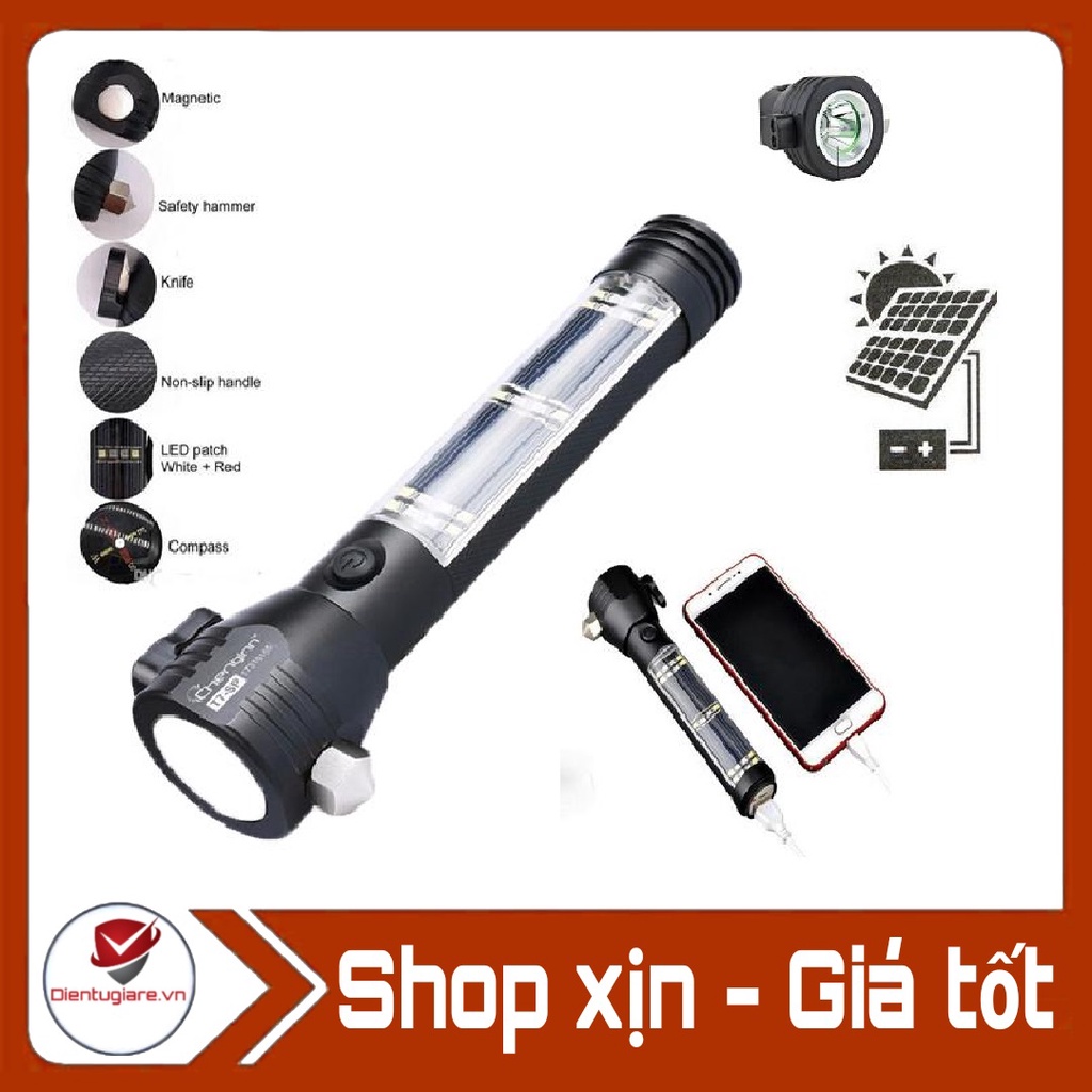 Đèn Pin Solar Power 11 chức năng giá rẻ chất lượng cao.