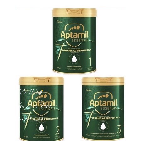 Sữa Aptamil Esensis Organic 900g úc cho bé date xa đủ bill
