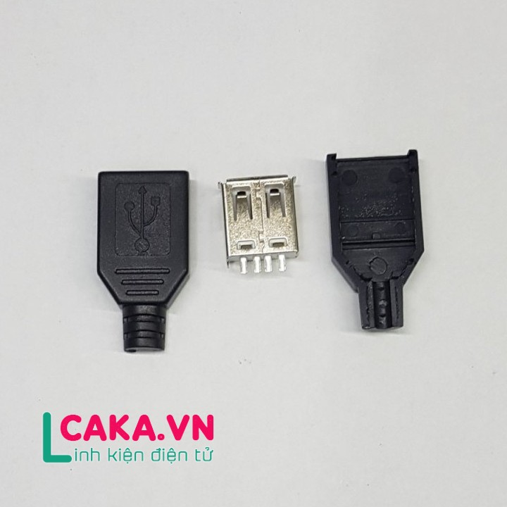 Linh Kiện Điện Tử Đầu USB Cái Kèm Vỏ