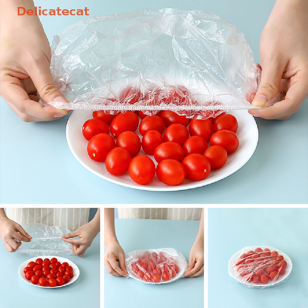 Set 100 Màng Bọc Thực Phẩm Bằng Nhựa Có Thể Tái Sử Dụng
