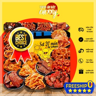 [RẺ✅] [Set 20 tự chọn] Các món cay, the, siêu ngon [Ăn vặt Cherry]
