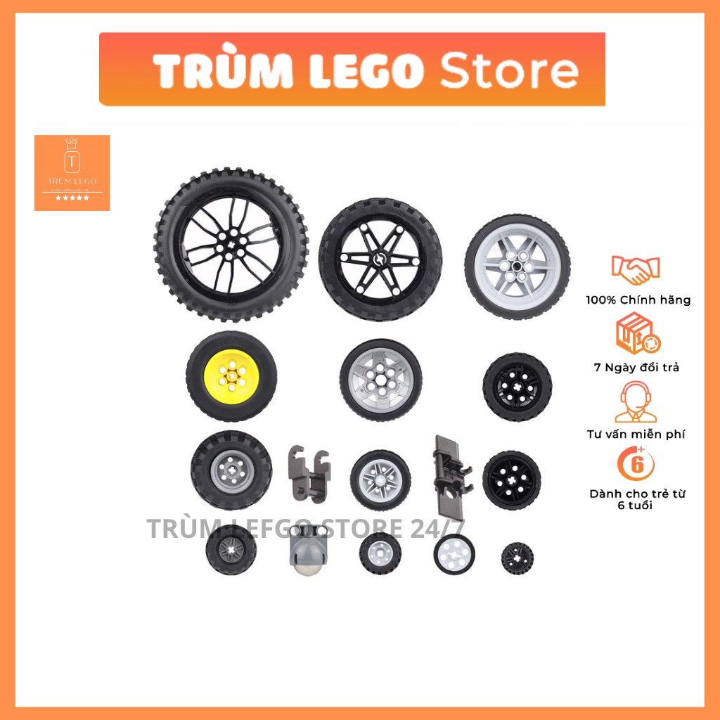 BÁNH XE LEGO TECHNIC BÁNH XE ĐỒ CHƠI NHIỀU KÍCH THƯỚC TƯƠNG THÍCH LEGO TECHNIC LEGO 9686 LEGO EDUCATION