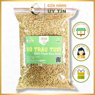 Vỏ Trấu Tươi Cali Farm Túi 5dm3 Giá Thể Trộn Đất Trồng Rau Và Hoa Kiểng (nặng khoảng 0.5Kg)