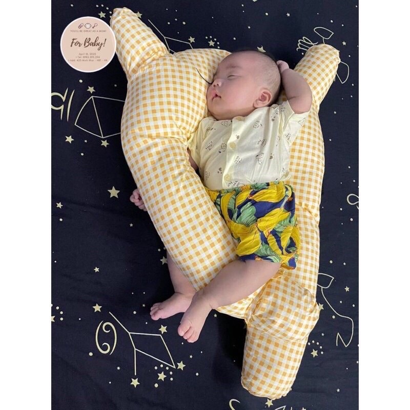 Gối Ôm Đa Năng, Gối Chặn Chữ U Chống Giật Mình Cho Bé