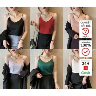 Áo 2 Dây Hàng Cao Cấp Mặc Trong Vest Chất Lụa Tanh Lịch Sự Sang Đẹp