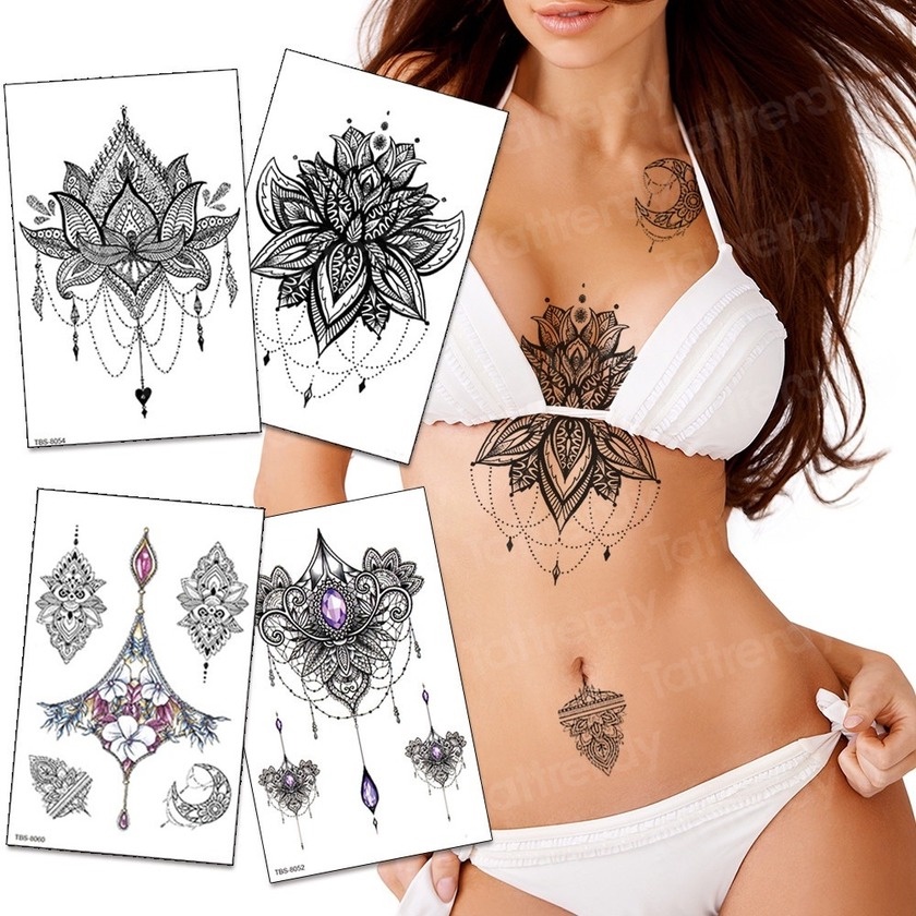 Mandala Hình Xăm Dán Tạm Thời Phong Cách Mới