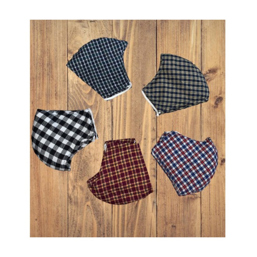 Combo 5 Khẩu Trang Vải 03 Lớp - Chống Khói Bụi - Sử Dụng Nhiều Lần - Bảo Vệ Môi Trường