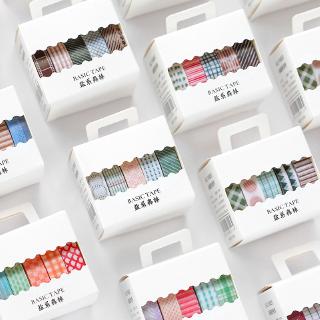 Bộ 5 Cuộn Băng Dính Washi Tape Trang Trí Nhật Ký / Sổ Lưu Niệm