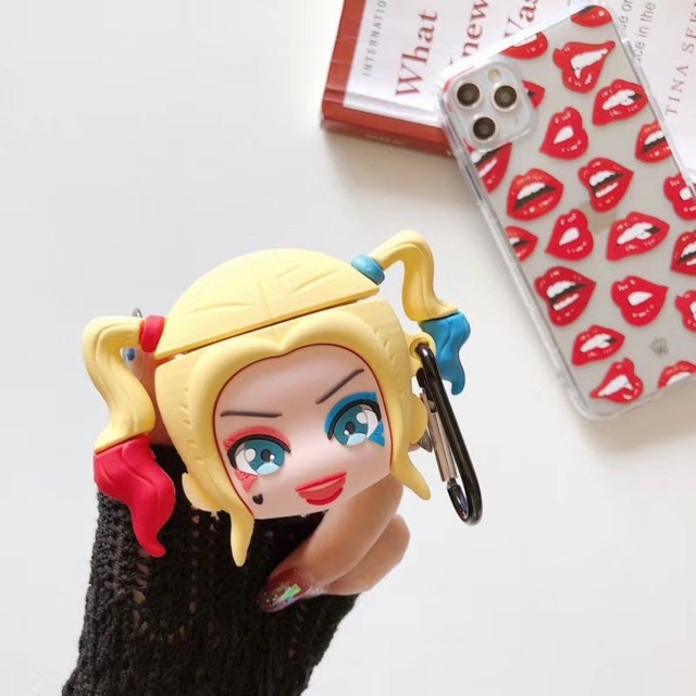 [Mã ELFLASH3 hoàn 10K xu đơn 20K] Case Airpods 1/2 cô gái Harley Quinn