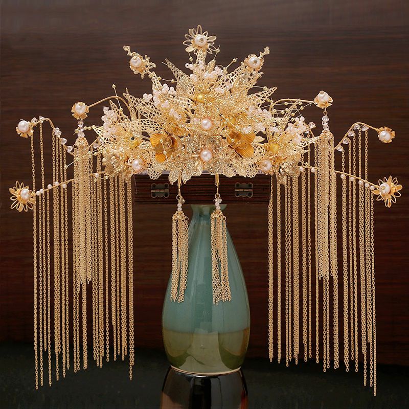 Phụ kiện cài tóc cổ trang/ kim quan cô dâu