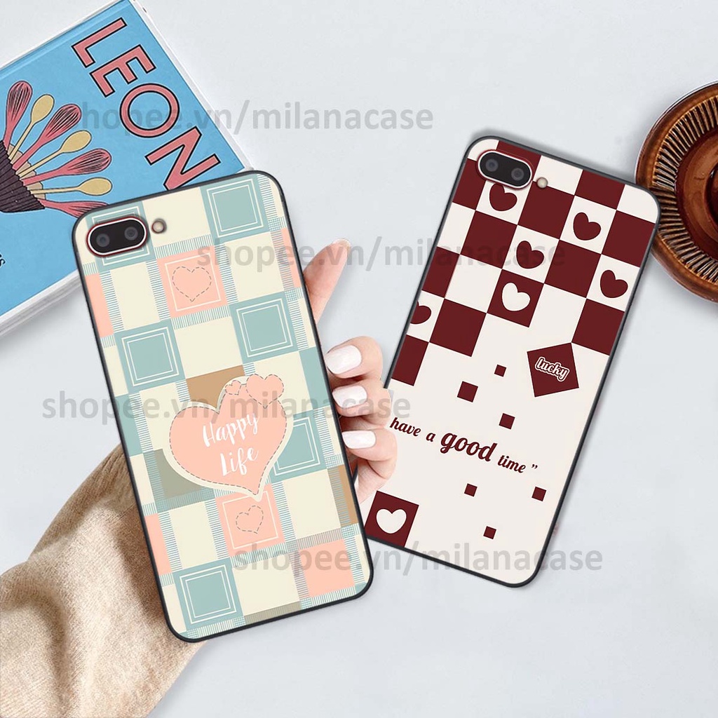 Ốp Oppo A3s / A1k caro họa tiết nhiều màu sắc siêu đẹp thời trang cá tính