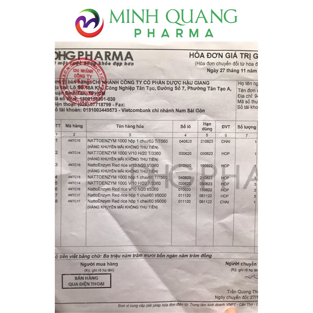 Viên uống NATTOENZYM DHG 1000 FU hỗ trợ làm tan cục máu đông, phòng ngừa tai biến mạch máu não