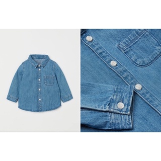 Áo sơ mi jean h&m sz 9m-4y form to