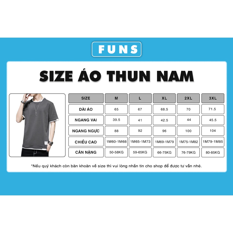 Áo thun nam trơn chất cotton FUNS mã MK L form dáng rộng thể thao áo cộc tay đẹp mùa hè tập gym kiểu unisex