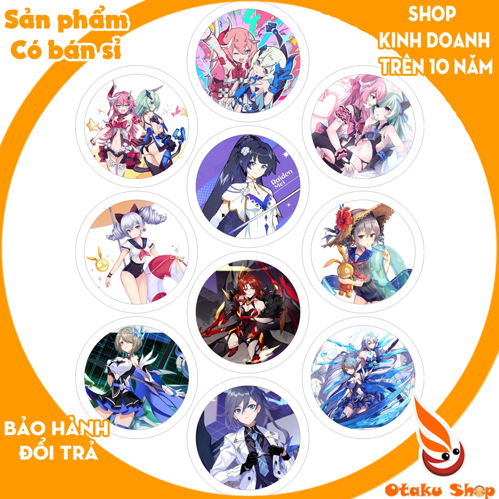 <20/640 MẪU> Huy hiệu anime Honkai Impact 3 - Sakura Yae Hình ảnh có thể đặt theo yêu cầu