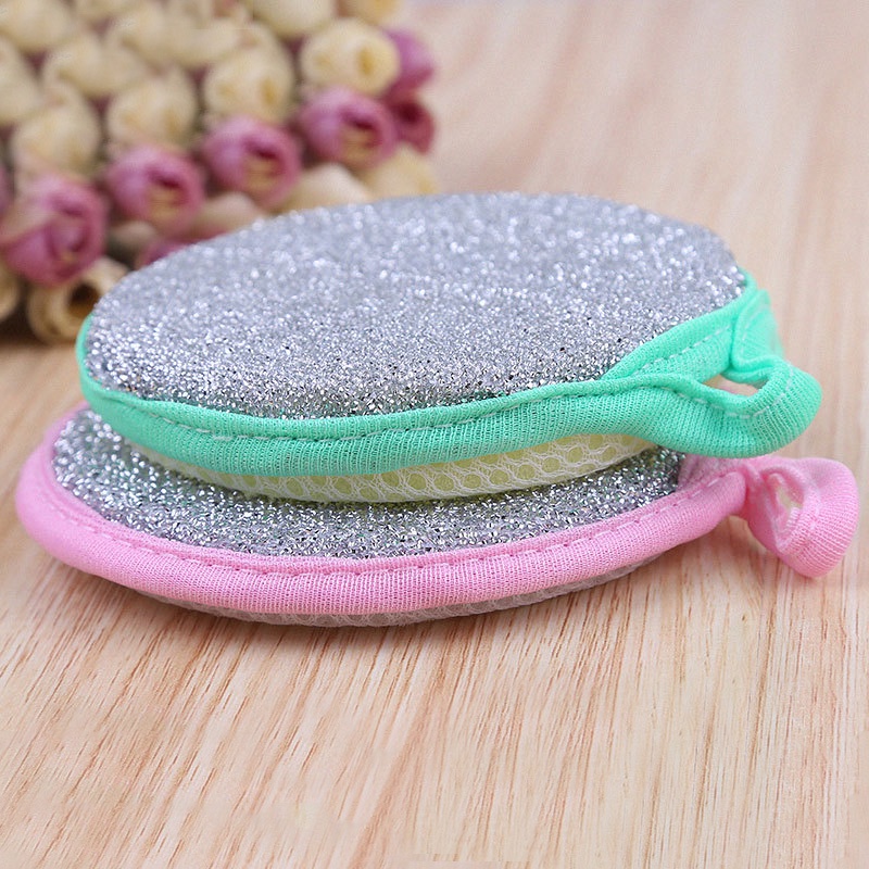 Bọt Biển Ma Thuật Nhà Bếp Gia Đình Houseeker Khăn Lau Đĩa Hai Mặt Tròn Miếng Cọ Rửa Vệ Sinh, Màu Sắc Ngẫu Nhiên