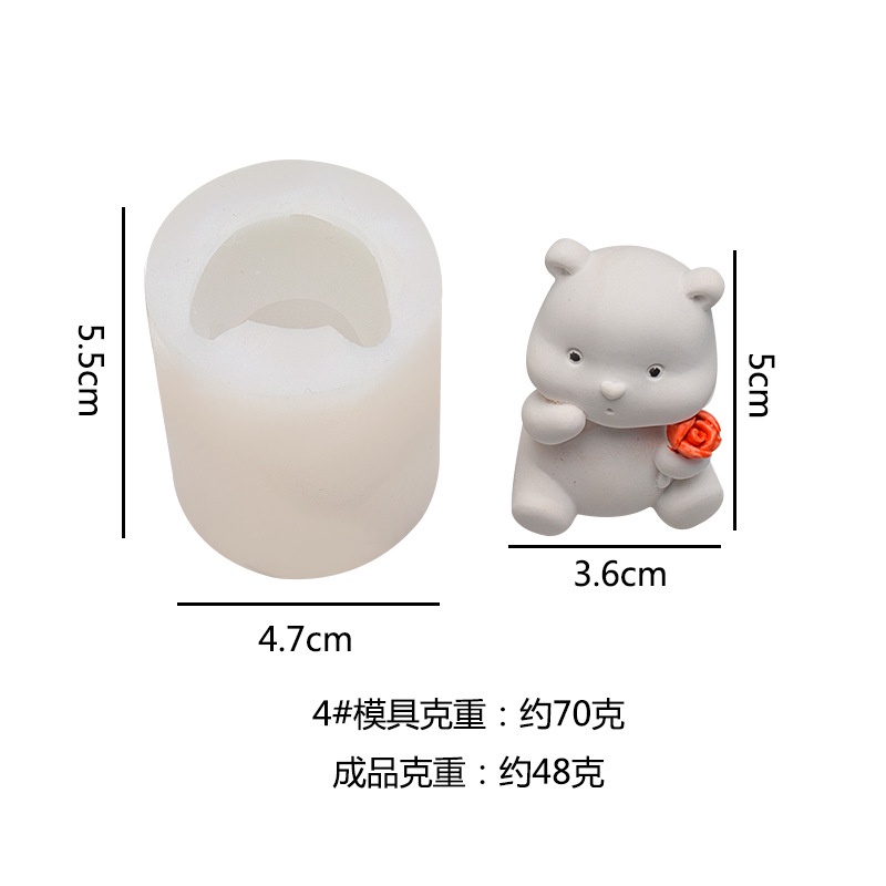 Khuôn Silicone Làm Bánh Hình Gấu Đáng Yêu