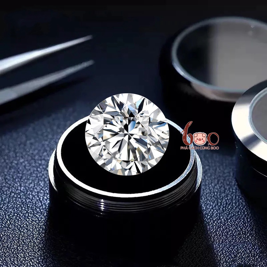 Kim cương nhân tạo Mỹ Moissanite nước D, độ sạch: FL Thử bút lên vạch đỏ