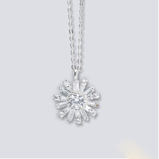 Vòng Cổ Bạc, Dây Chuyền Bạc Hoa Cúc Trắng Sang Trọng TNC JEWELLERY