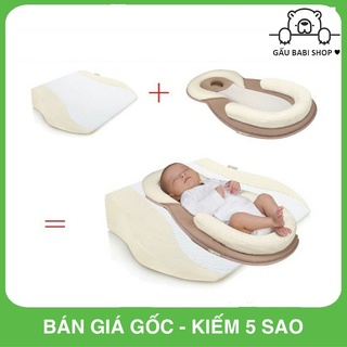 [CHỈ BÁN SỈ] Combo gối chống trào ngược BABYMOOV + đệm ngủ đúng tư thế JJOVCE