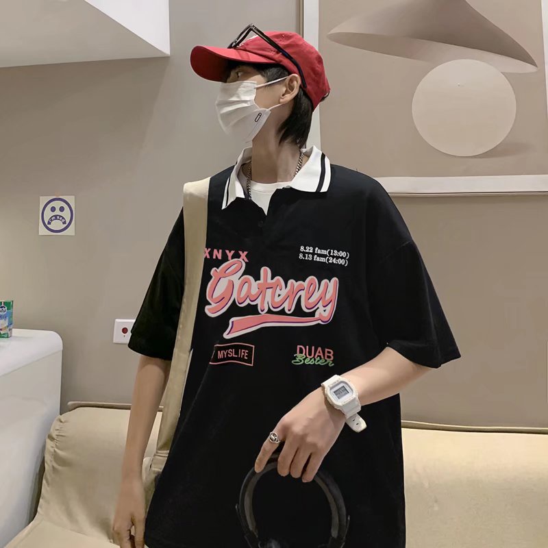 Áo polo Ngắn Tay Form Rộng Phong Cách Hàn Quốc Dành Cho Cả Nam Và Nữ