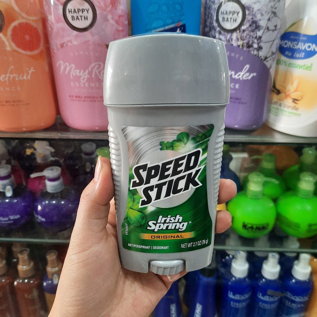 Lăn khử mùi sáp nam Speed Stick Antiperspirant and Deodorant Irish Spring Original 76g (Mỹ)