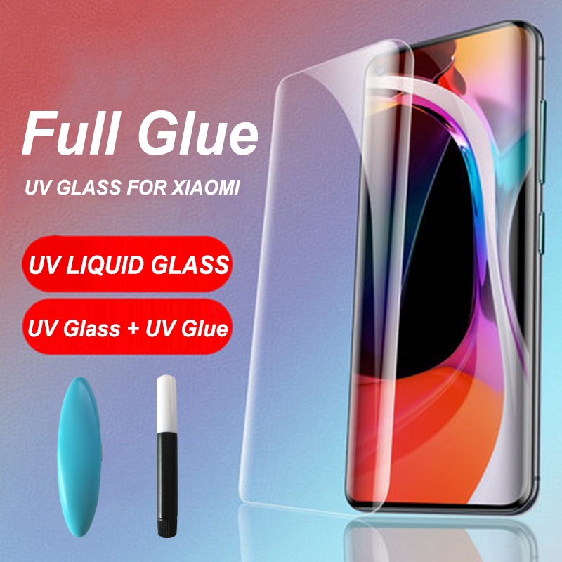 Kính cường lực phủ keo UV toàn bộ chất lượng cao cho Xiaomi Mi 14 13 Lite 13 Ultra 12 12X Civi 11 Note 10 Lite Pro 5G