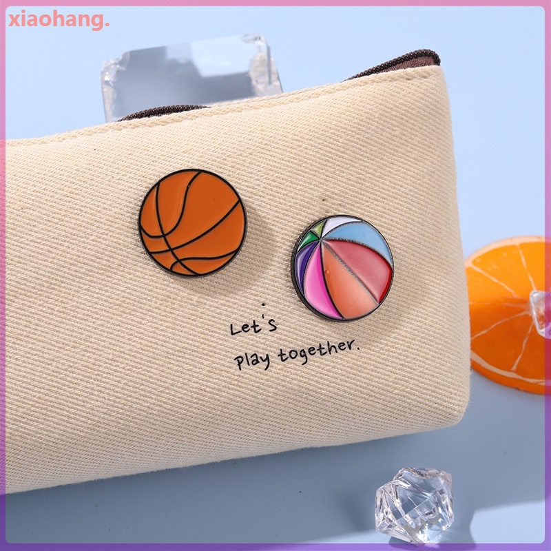 Ghim cài áo hình quả bóng rổ / bóng đá / mũ thời trang cá tính cho nữ