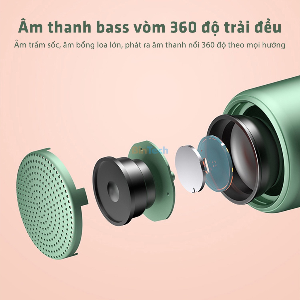 Loa bluetooth mini Inpods LitteFun Bintech, loa nghe nhạc mini, bass mạnh âm thanh vòm 360 độ siêu hay