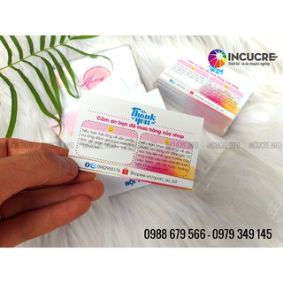 300 thẻ card cảm ơn - thẻ dùng để gửi kèm theo hàng cho khách {Free thiết kế}