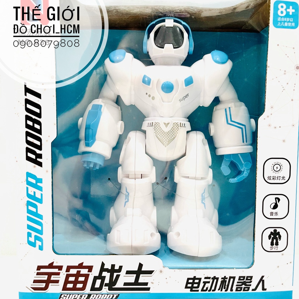 [HOT-CHẤT LƯỢNG] Đồ chơi Robot biết đi có đèn nhạc rất đẹp dành cho bé thích siêu nhân
