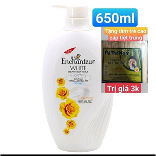Sữa Tắm Enchanteur Charming Có Hạt 650g 650ml tặng tăm tre