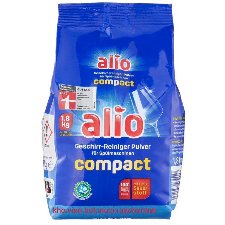 Bột rửa bát Alio gói 1,8kg NEW 2020 - tiết kiệm + sạch + mùi thơm nhẹ Nk