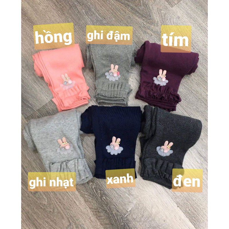 Quần legging mẫu thỏ siêu đẹp siêu xinh dành cho bé gái 1 tuổi đến 5 tuổi, chất đẹp