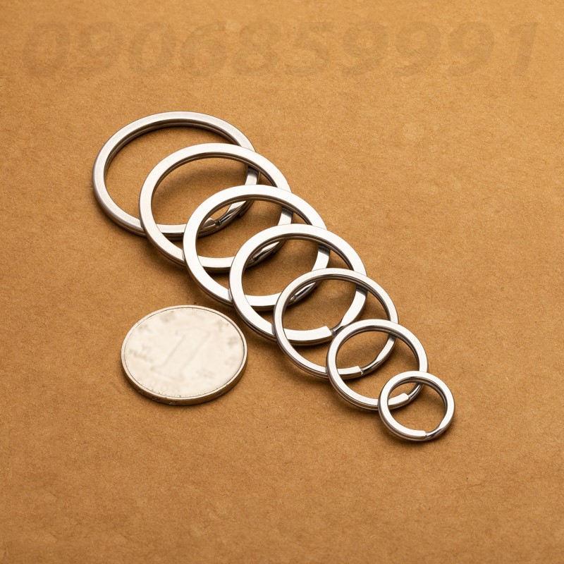 Vòng khoen móc khóa,ring phụ kiện EDC inox phẳng