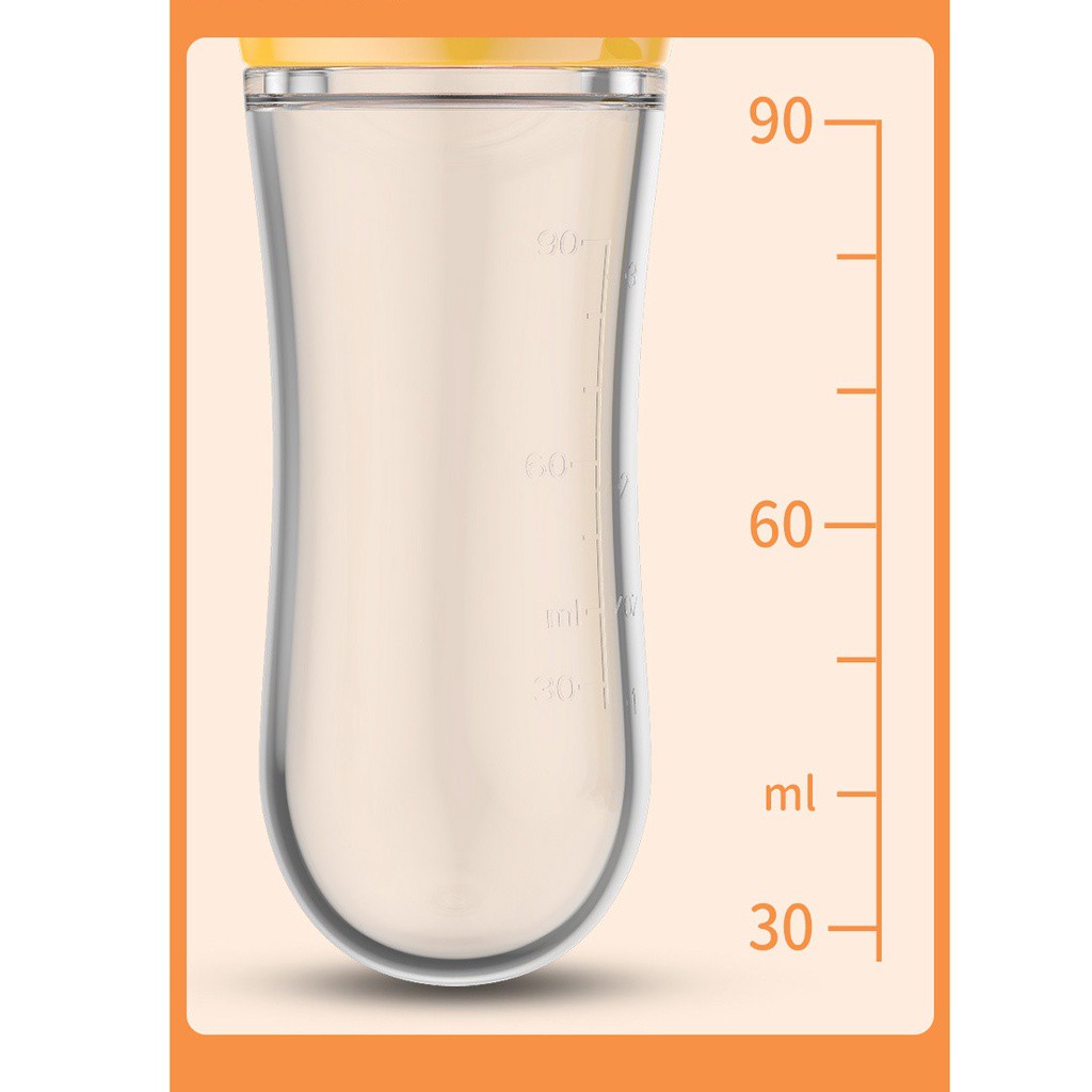 Bình thìa tập ăn dặm silicone cho bé 90ml có nắp đậy an toàn BPA Free