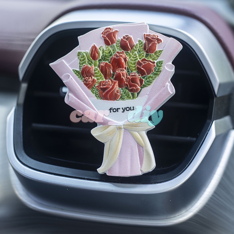 Bó Hoa Resin Trang Trí Nội Thất Xe Hơi Khuếch Tán Hương Thơm