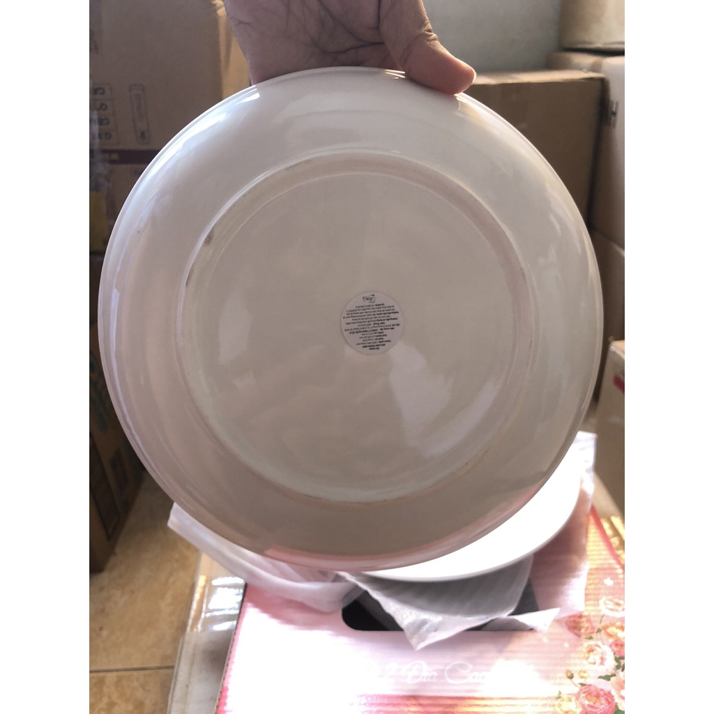 Bộ 2 đĩa sứ cao cấp trắng tinh, dày dặn | BigBuy360 - bigbuy360.vn