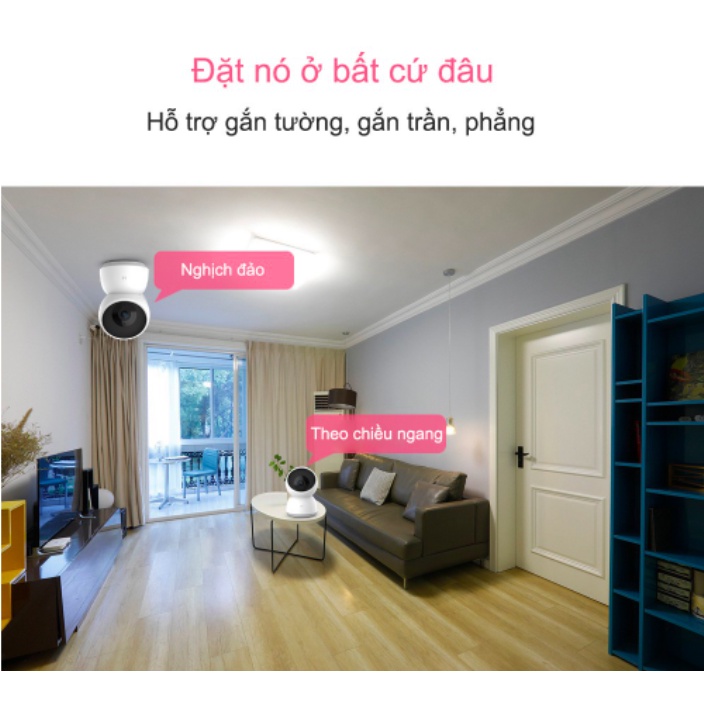 Bản quốc tế - 2K 1296P 3MP HD - WiFi IP Camera Xiaomi Imilab A1 xoay 360 độ CMSXJ19E -Hàng Chính Hãng