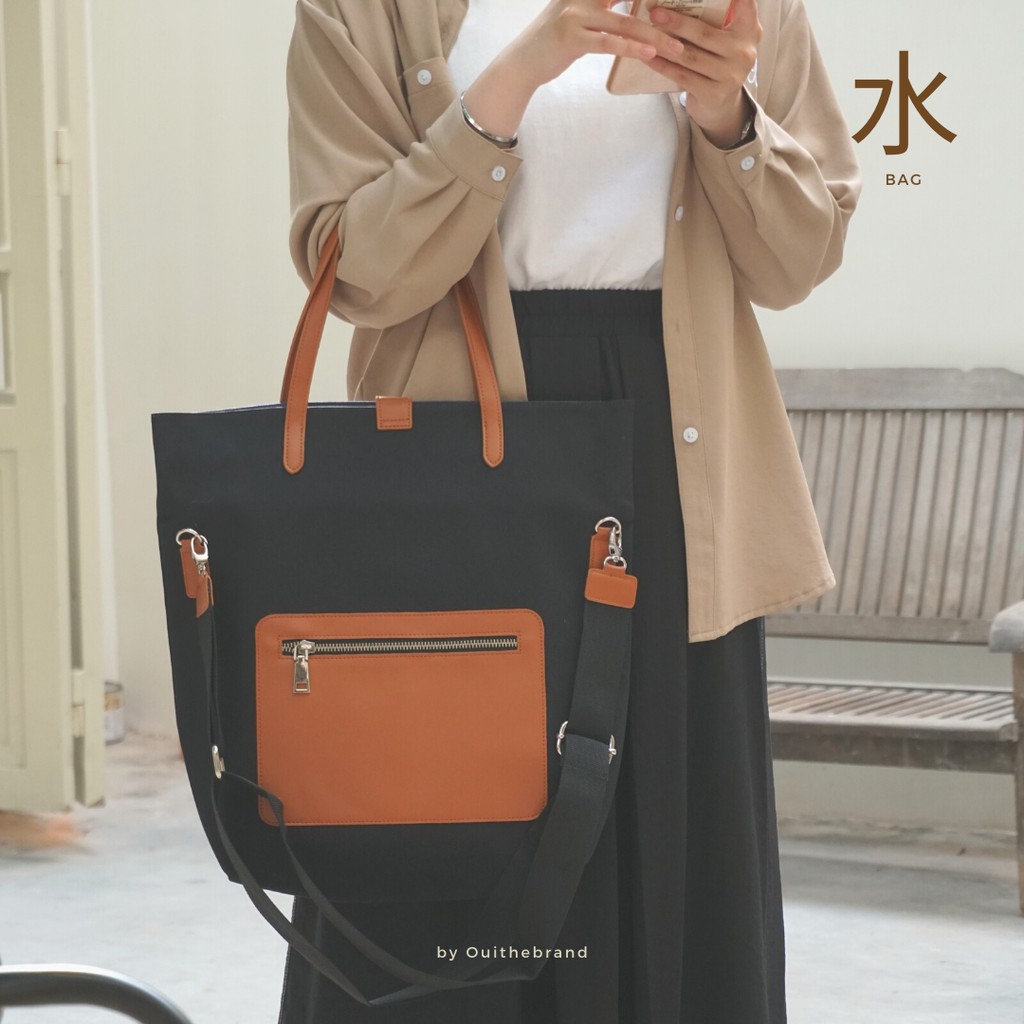 Mizu Bag - Túi Đeo Chéo Phối Da OuiTheBrand