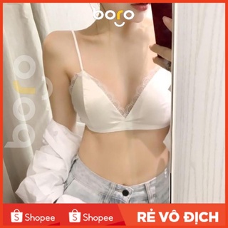 Áo bra phi lụa đệm mỏng viền ren sexy/ Áo bara lụa Hàng Mới Về