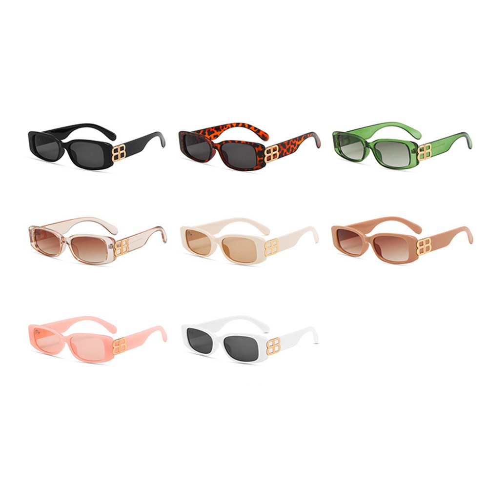 Kính râm gọng chữ nhật phong cách hip hop thời trang Âu Mỹ cho nữ