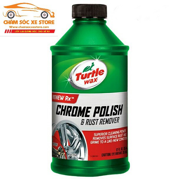 Kem đánh bóng kim loại , Chrome - Turtle Wax Chrom Polish 355ml.