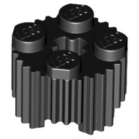Gạch Lego khối 2 x 2 tròn với nhiều rãnh  / Lego Part 92947: Brick, Round 2 x 2 with Flutes / Fluted and Axle Hole