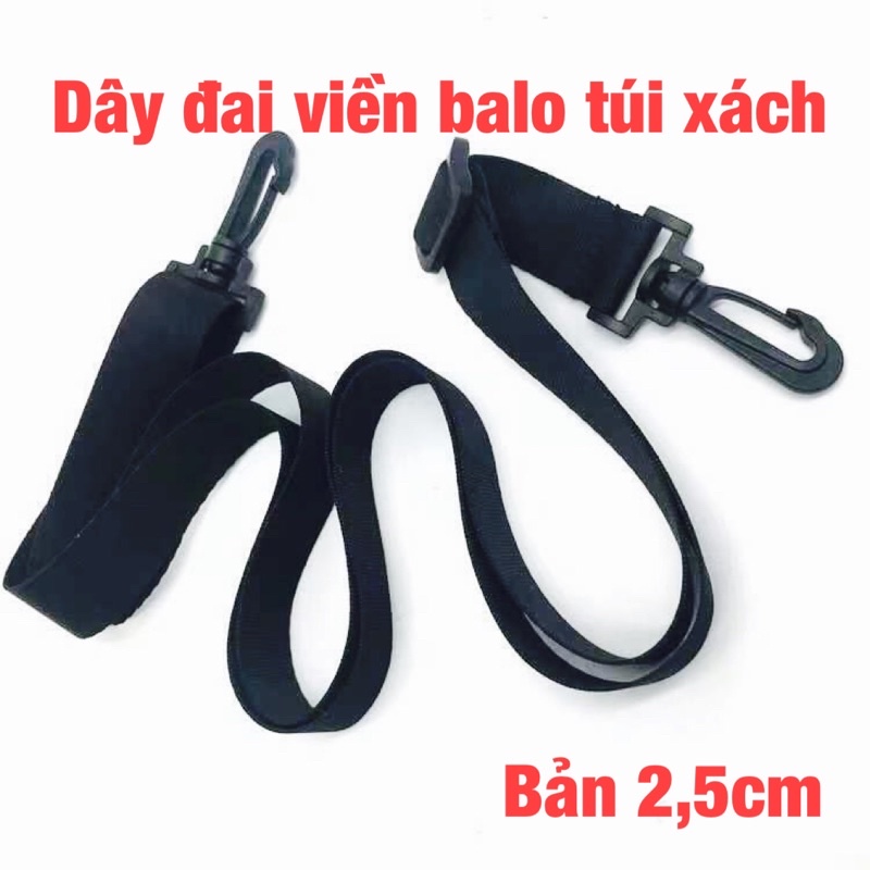 1m dây đai viền 2,5cm bản dày chắc chắn không có kèm móc